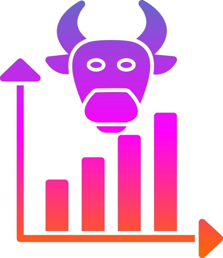 Bull Market Vector Icon Design