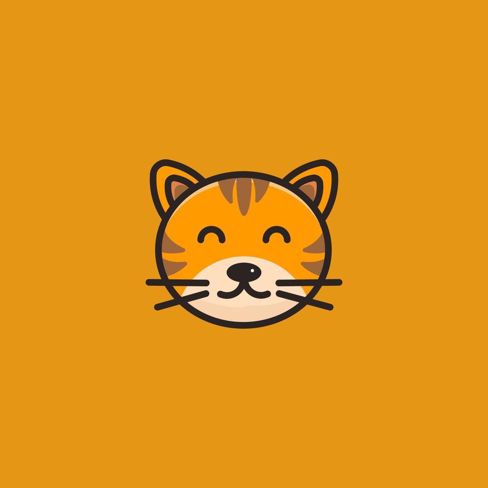 Cute Tiger Cartoon Design vector