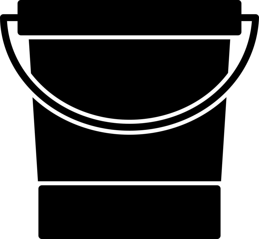 Water Bucket Vector Icon Design