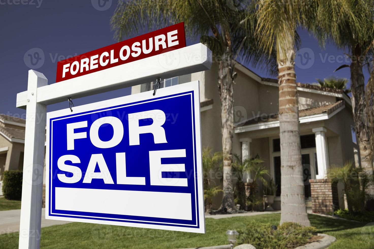 Foreclosure For Sale Real Estate Sign and House photo