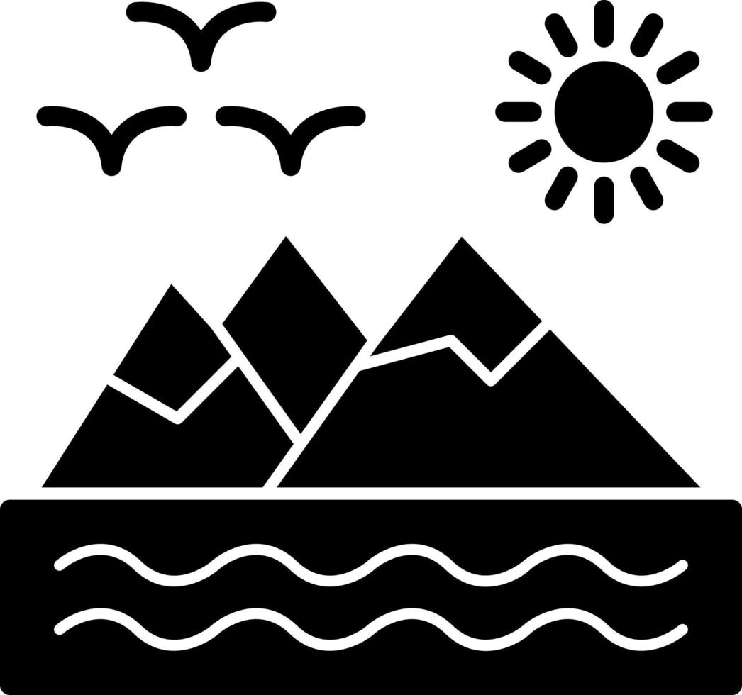 Mountains Vector Icon Design