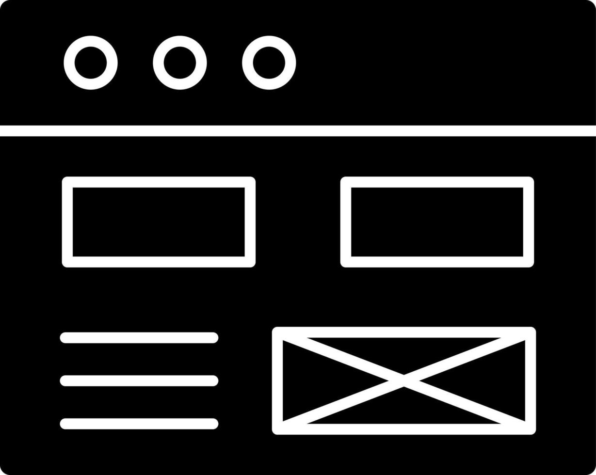 Wireframe Vector Icon Design