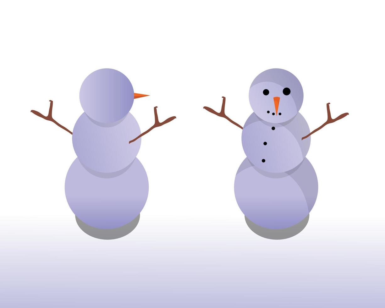 ilustración de muñeco de nieve de dibujos animados vector