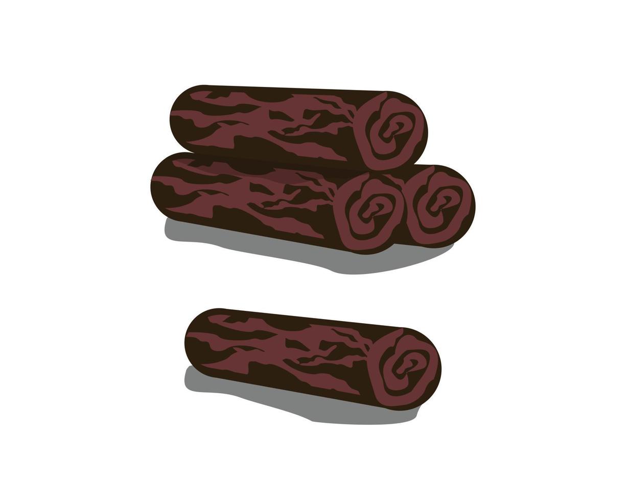 multiple log wood vector illustration