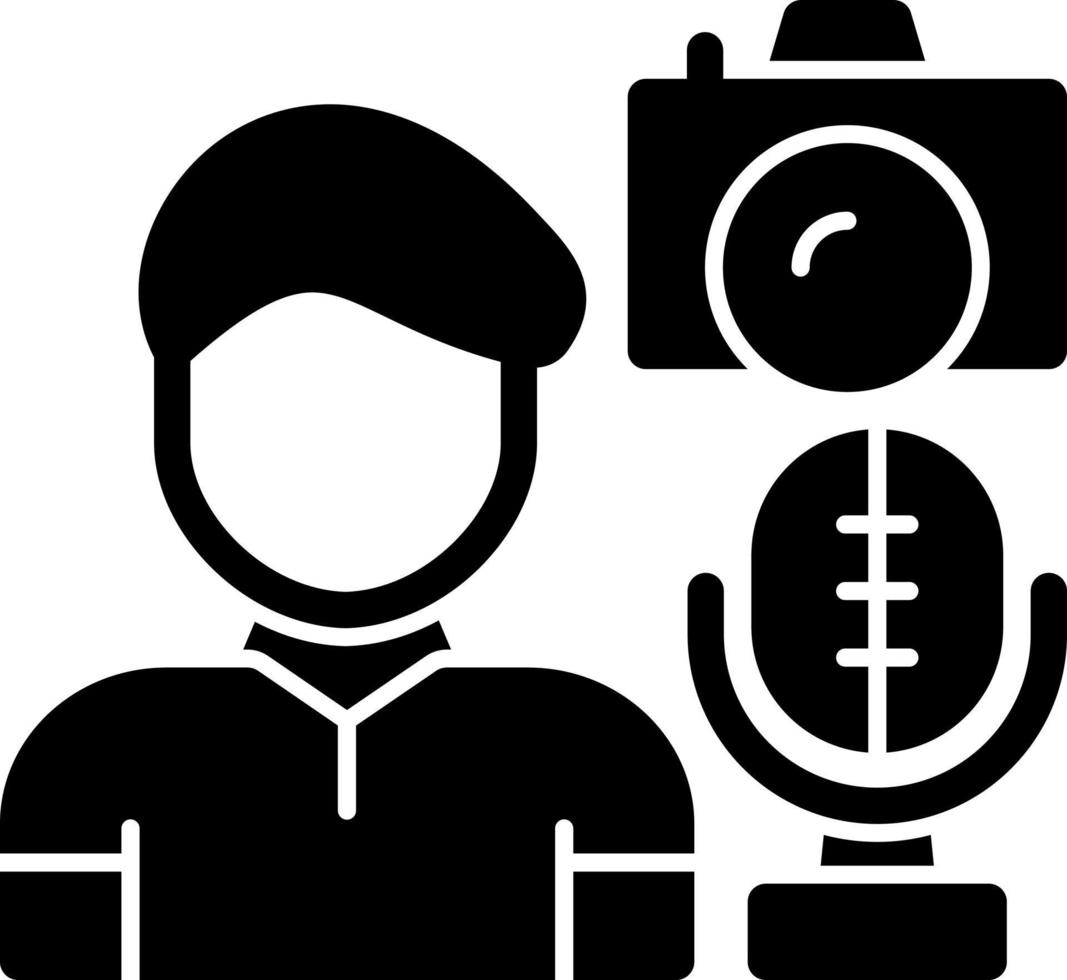 diseño de icono de vector de videoblog