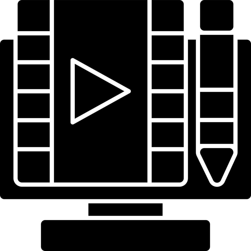 Video Editing Vector Icon Design