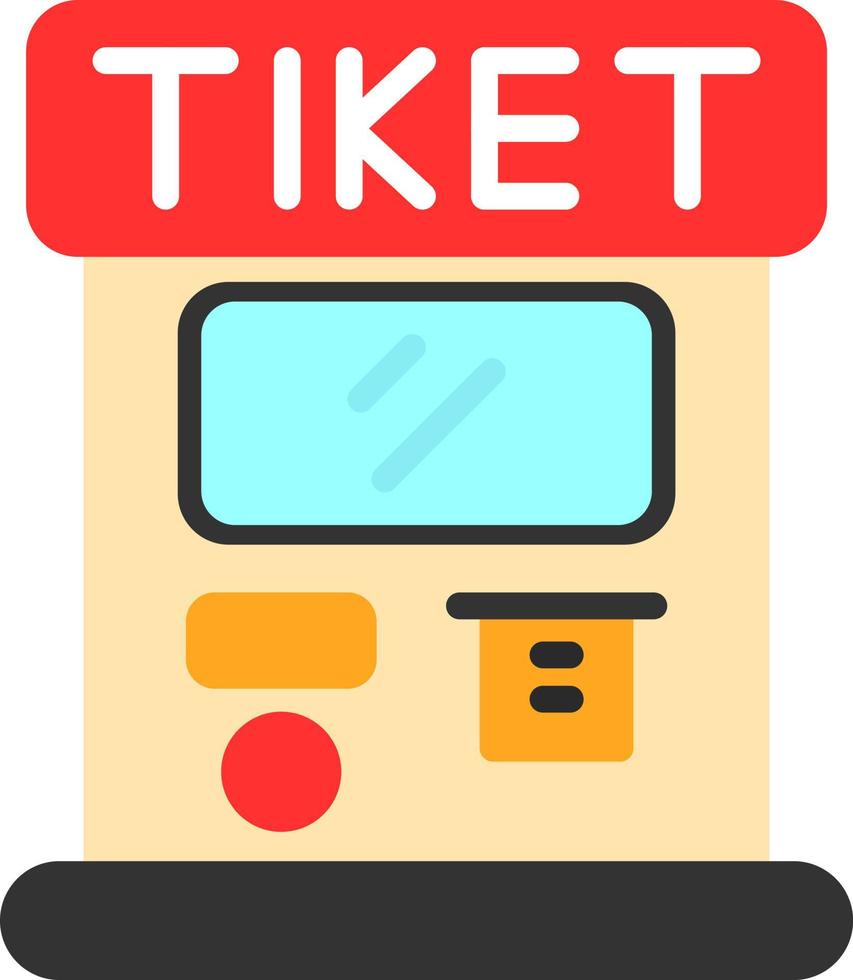 Ticket Machine Vector Icon Design