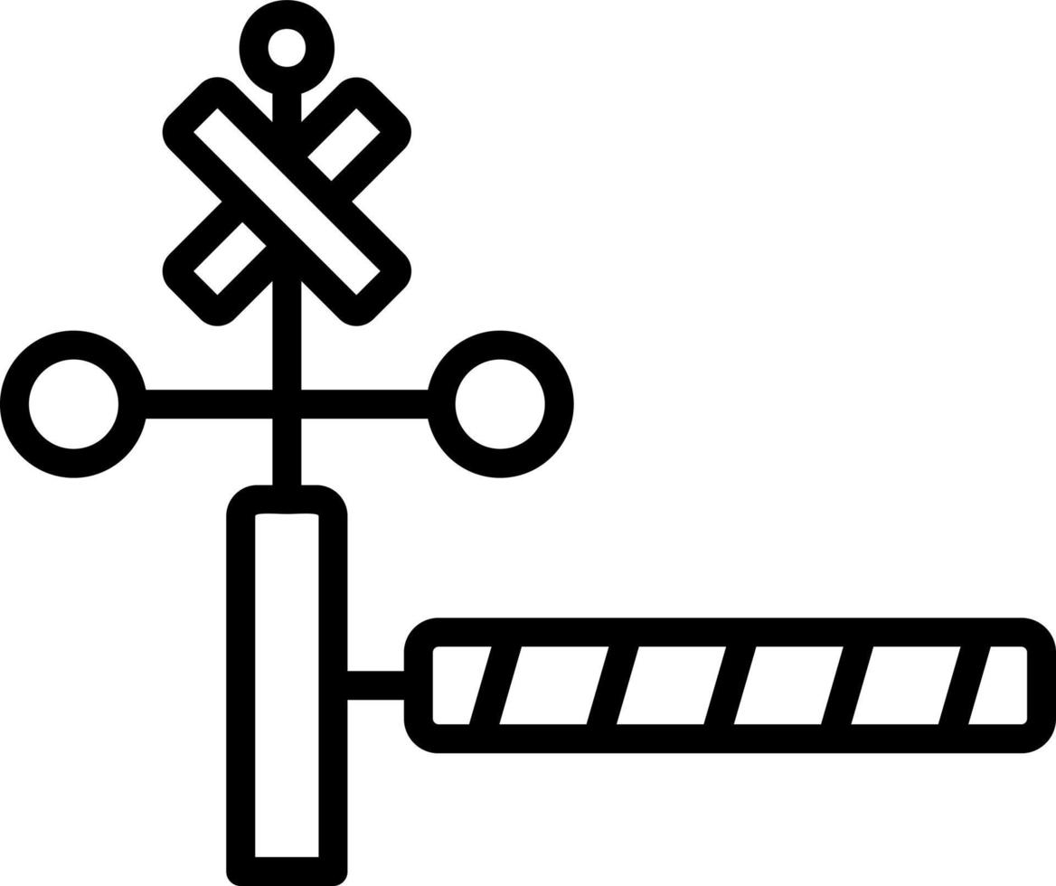 Railroad Crossing Vector Icon Design