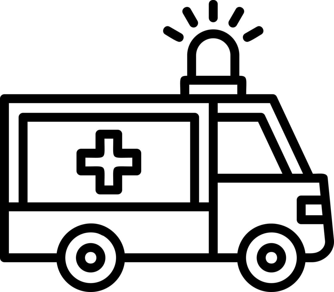 Ambulance Vector Icon Design