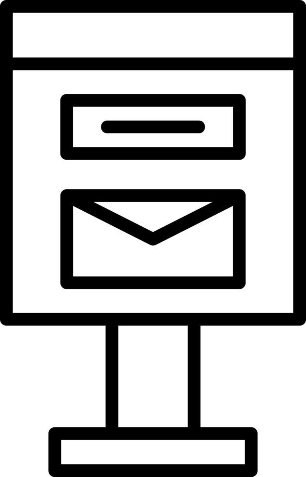 Postbox Vector Icon Design