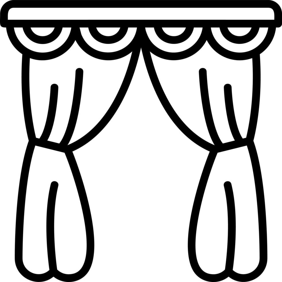 Curtain Vector Icon Design