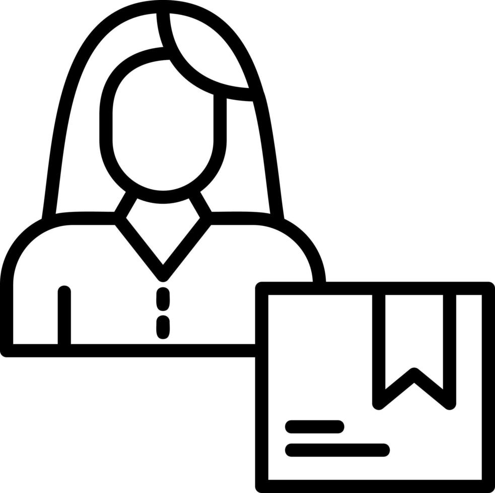 Delivery Girl Vector Icon Design