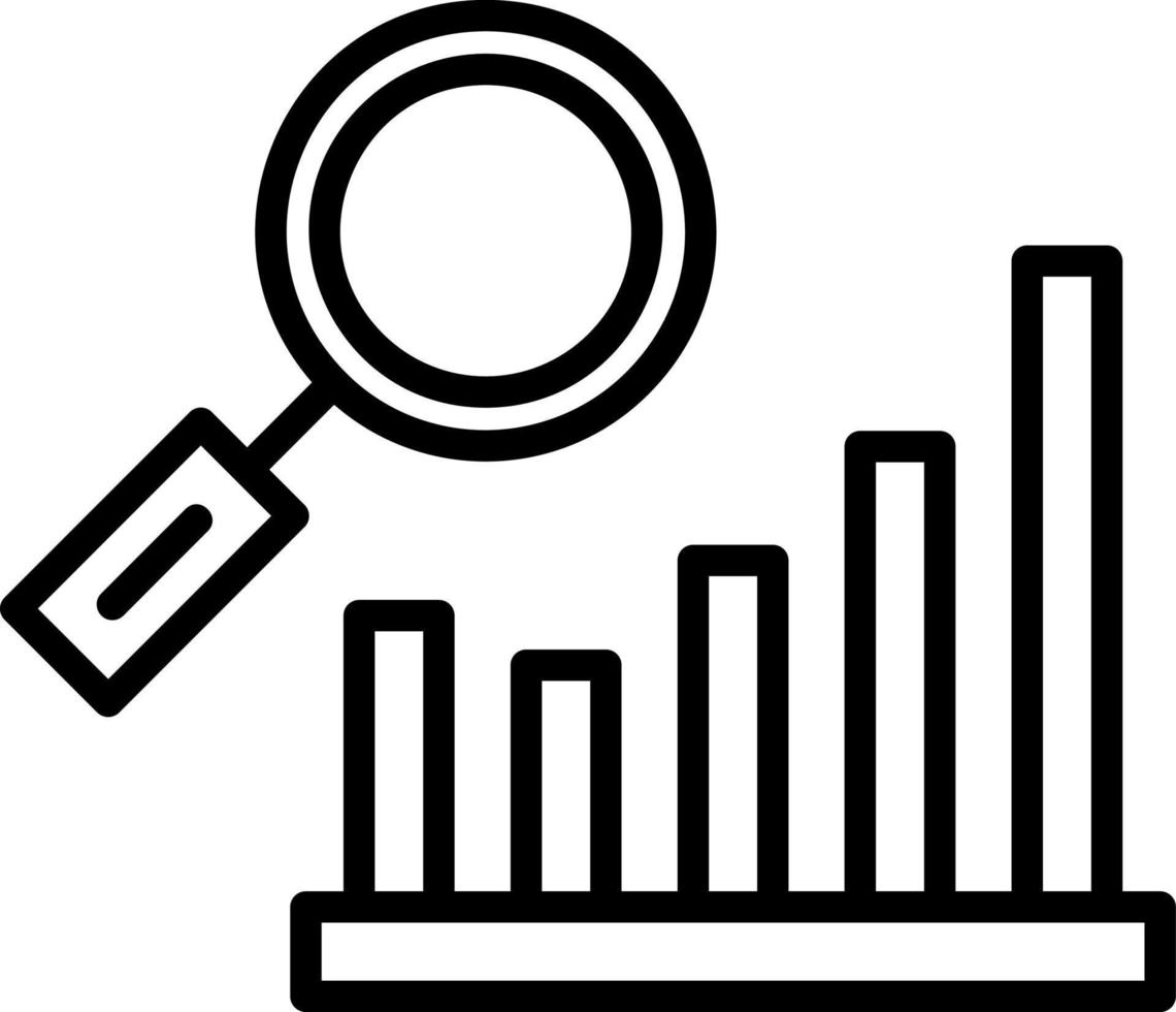 Bar Chart Research Vector Icon Design