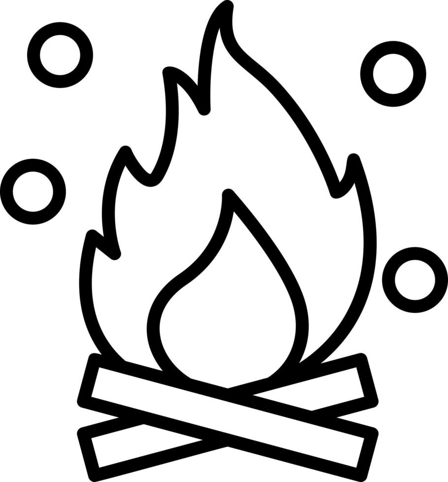 Bonfire Vector Icon Design