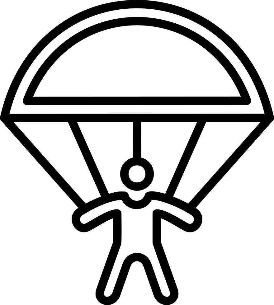 Skydiving Vector Icon Design