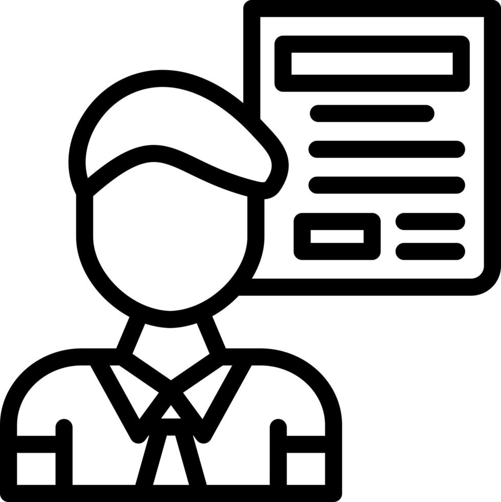 Journalist Vector Icon Design