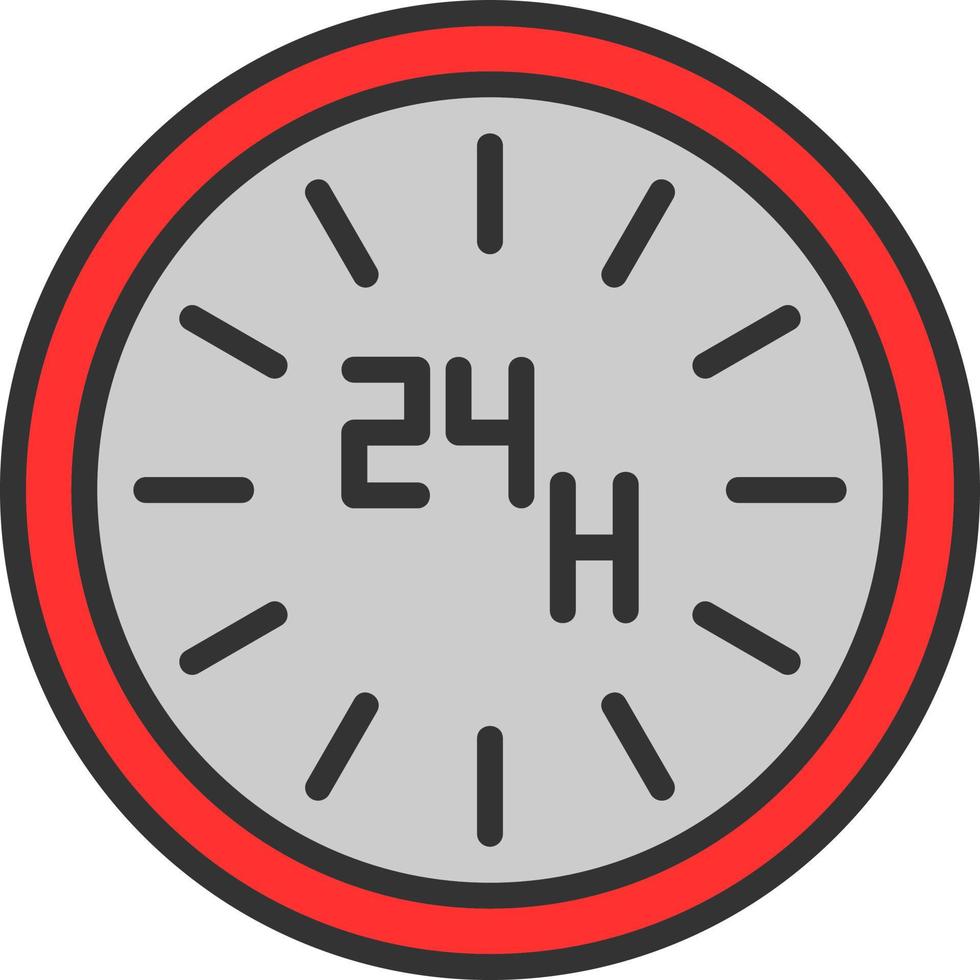 24 Hours Vector Icon Design