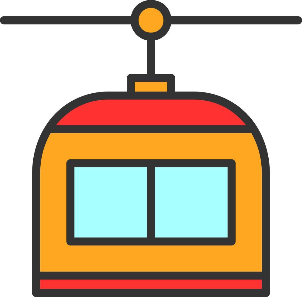 Chairlift Vector Icon Design