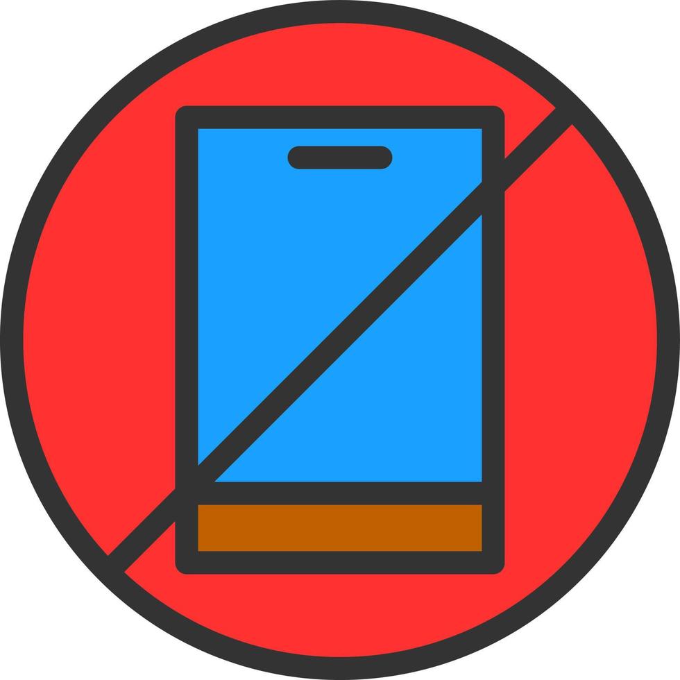 No Phone Vector Icon Design