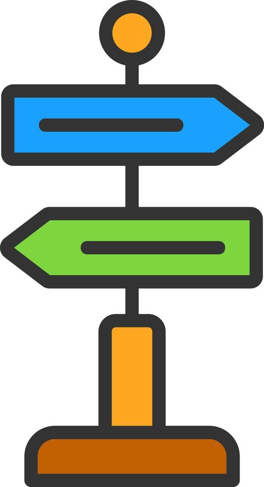 Directional Sign Vector Icon Design