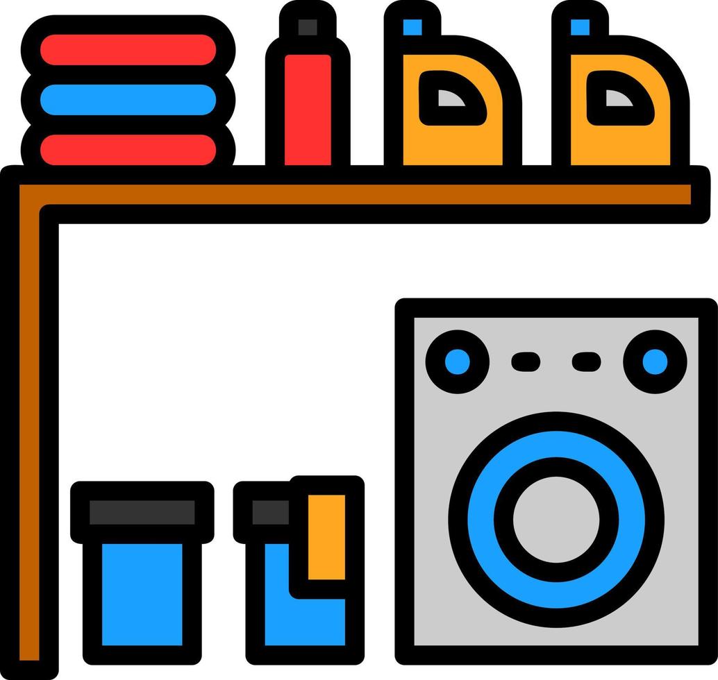 Laundry Room Vector Icon Design