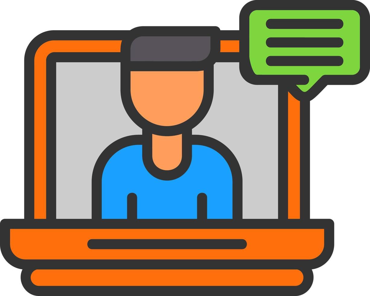 Video Conference Vector Icon Design