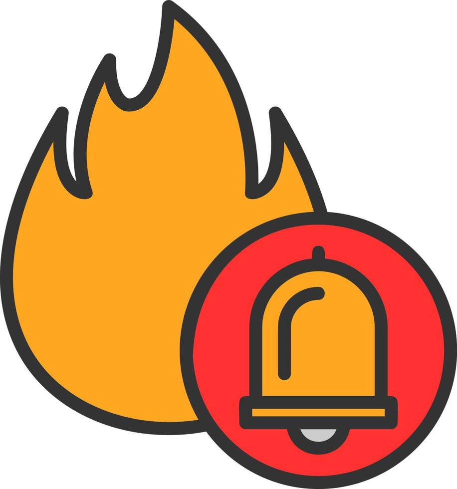 diseño de icono de vector de alarma de incendio