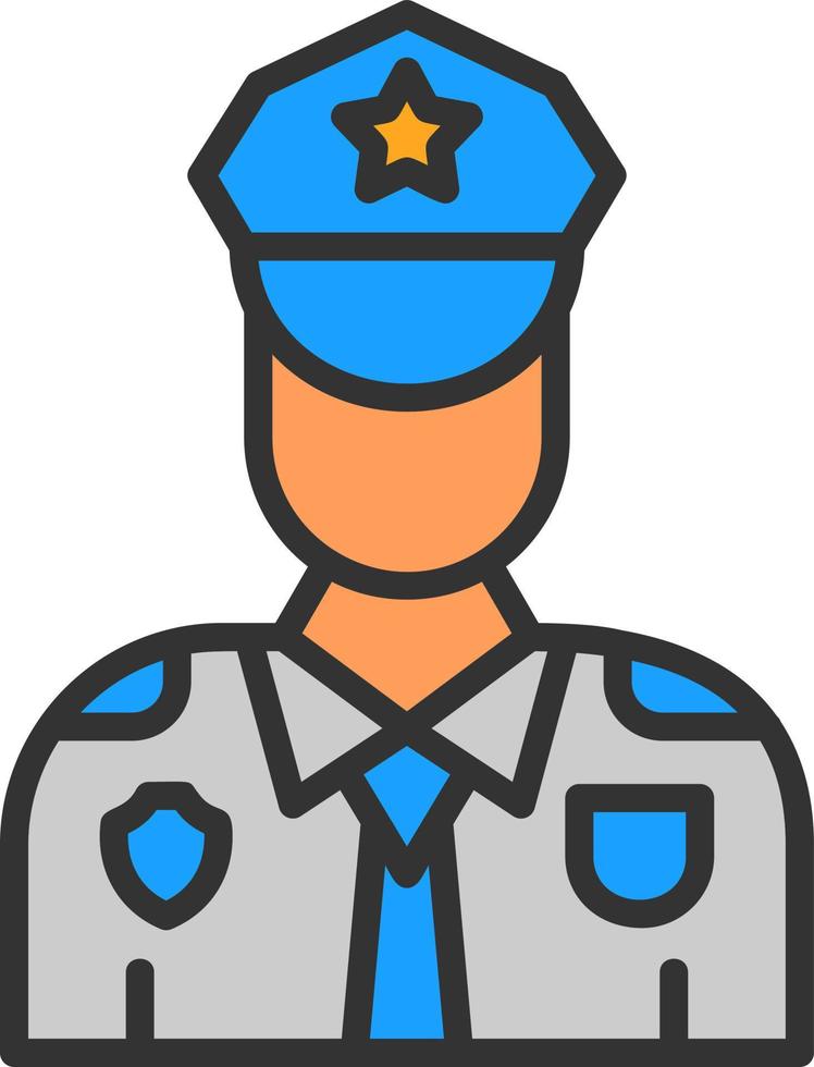 diseño de icono de vector de oficial de policía