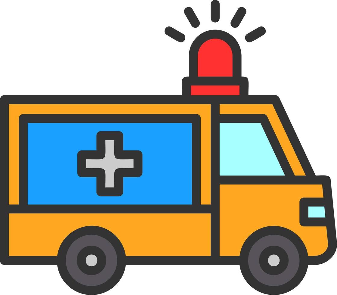 Ambulance Vector Icon Design