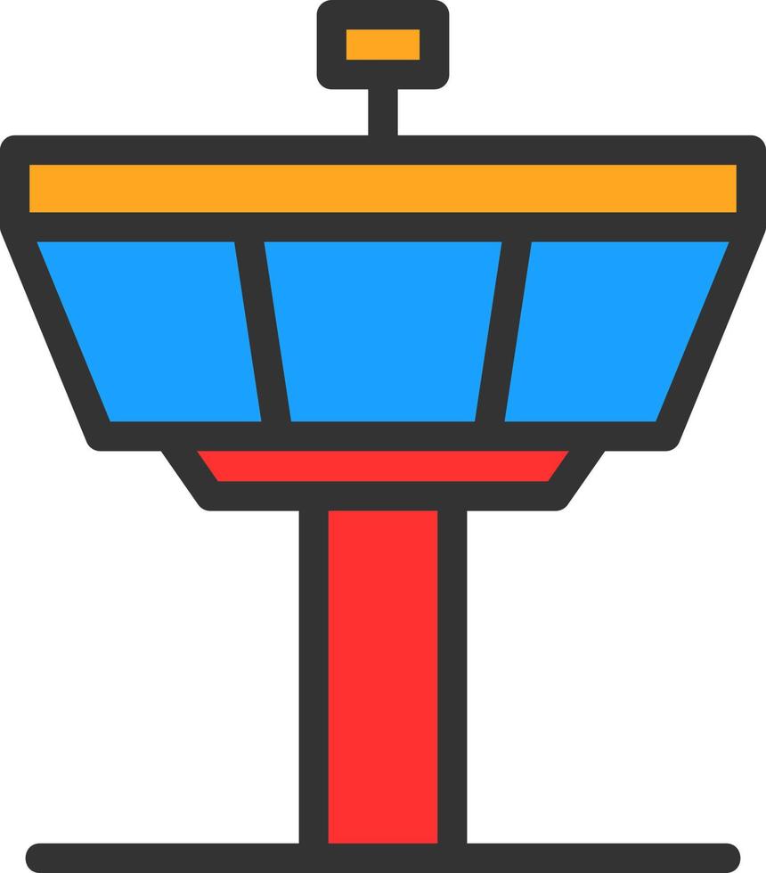 Control Tower Vector Icon Design