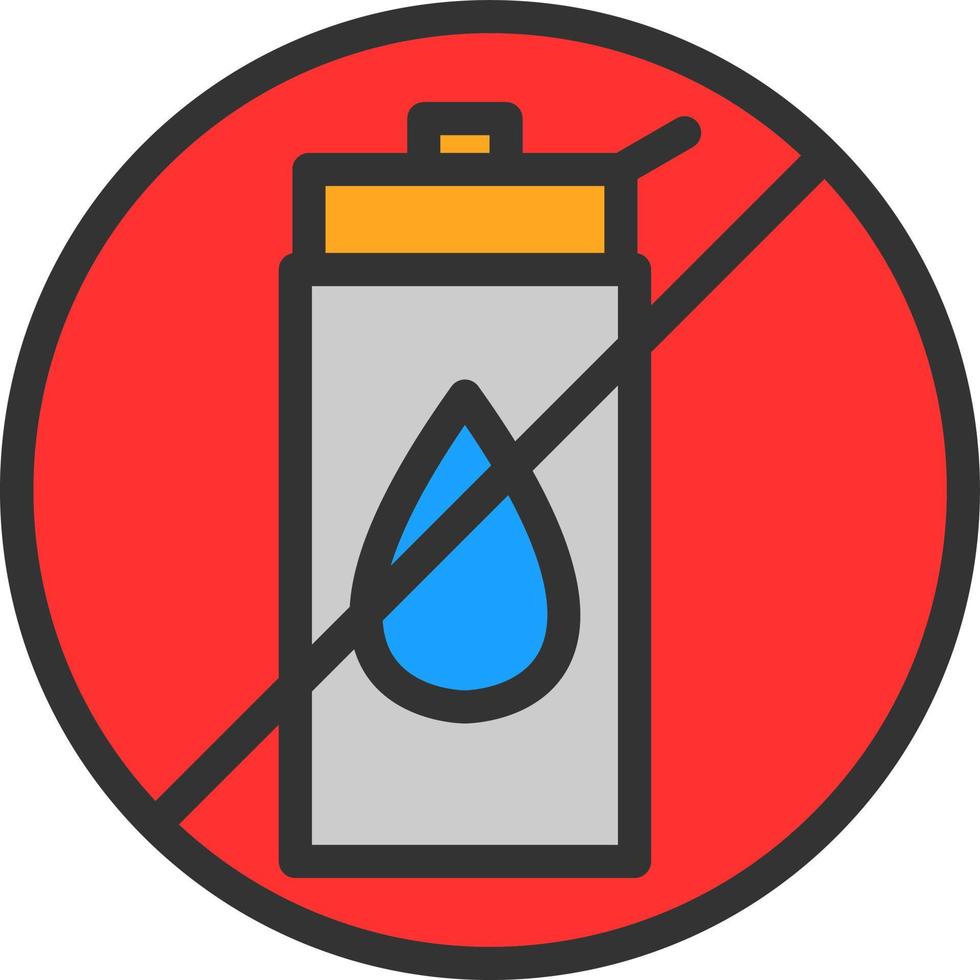 No Liquid Vector Icon Design