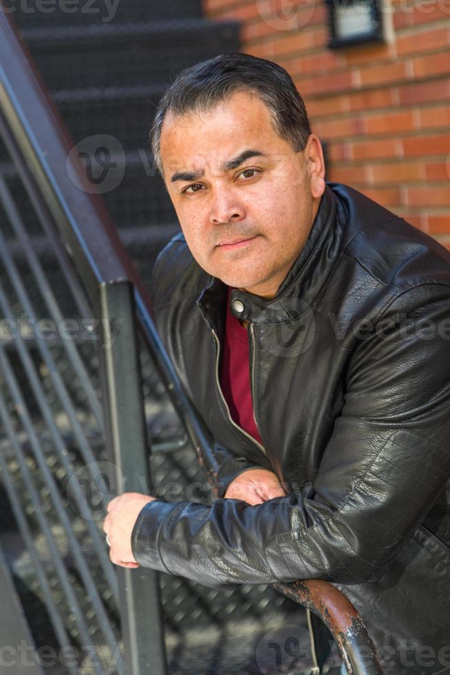 Headshot Portrait of Handsom Hispanic Man photo