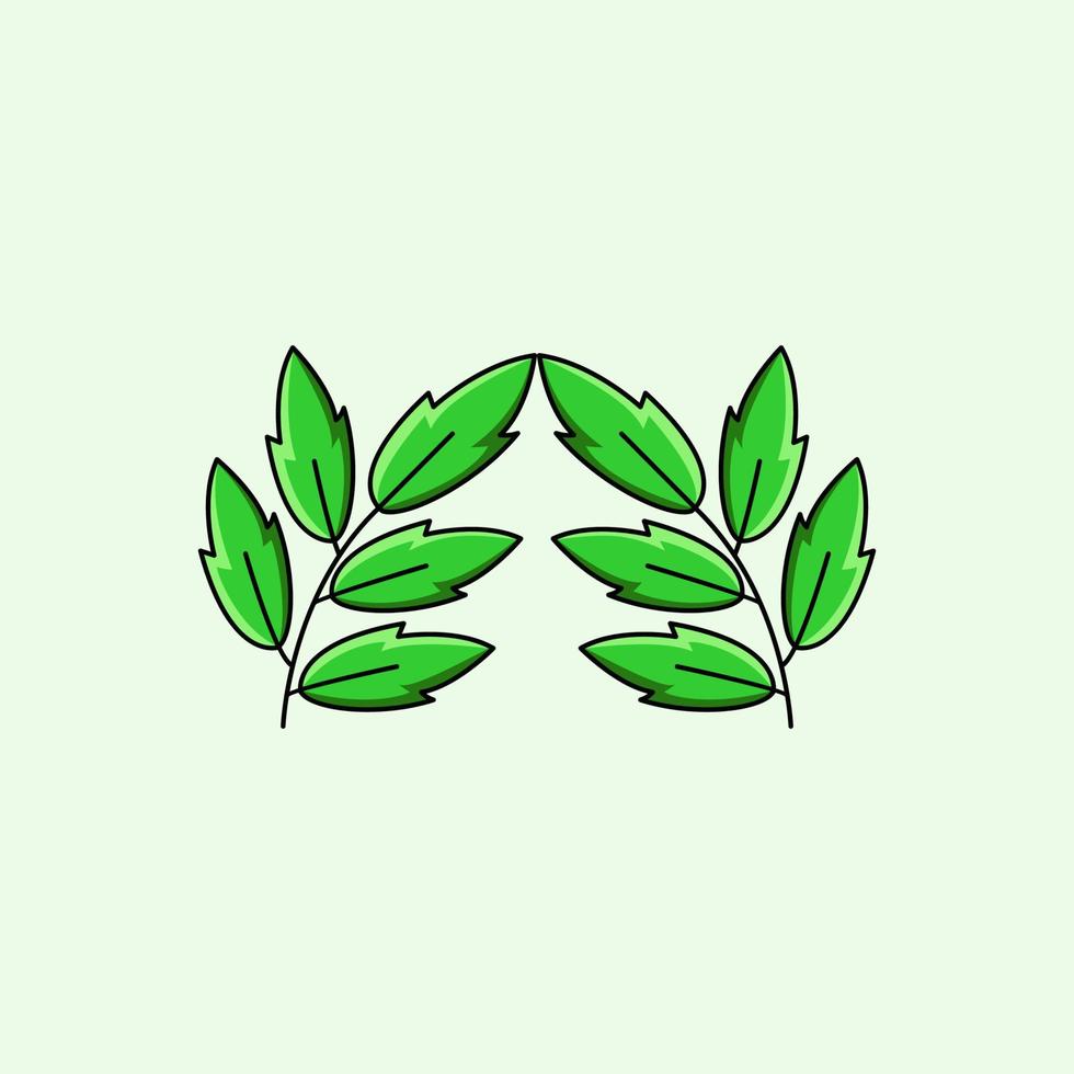 Leaf Ornament Frame Design Logo vector