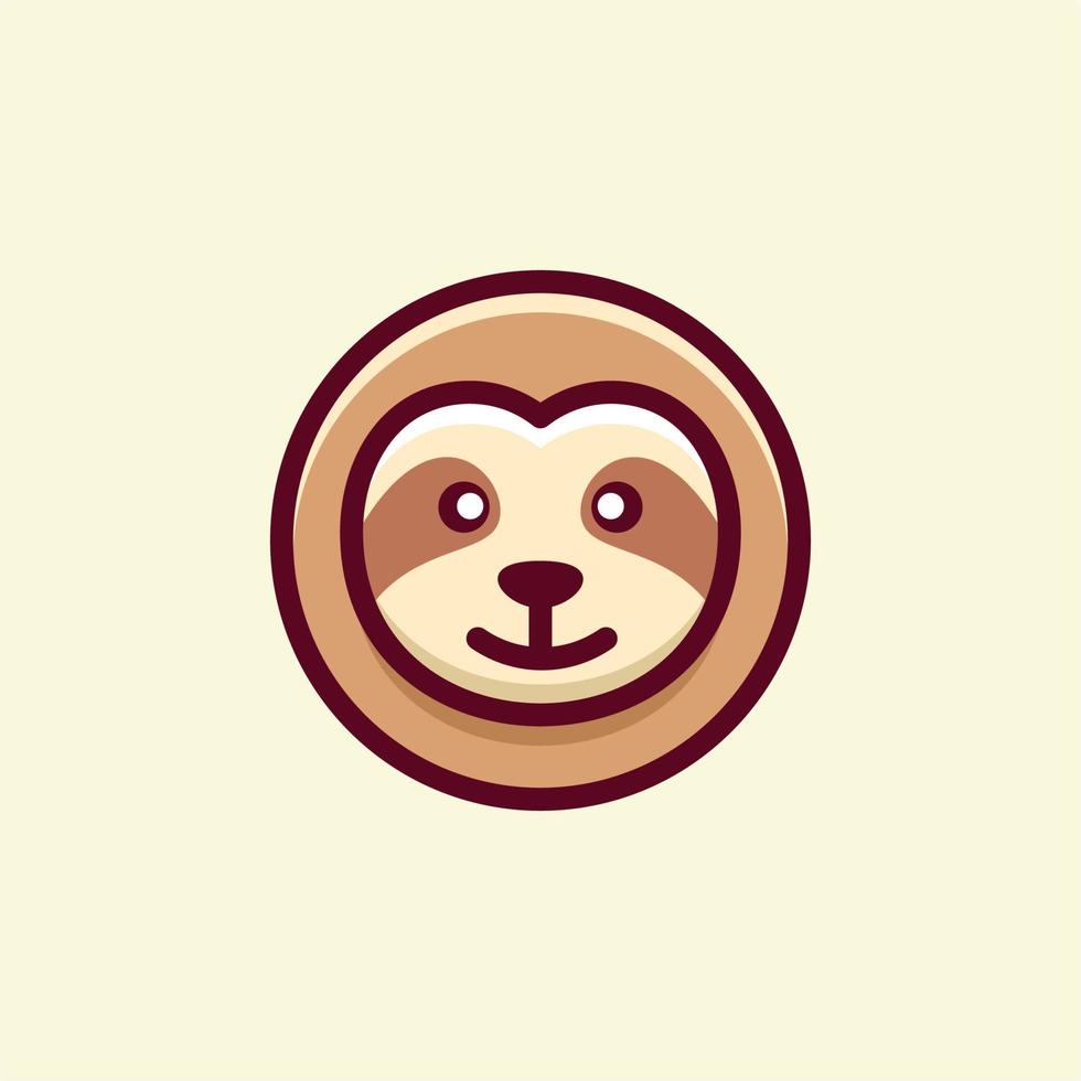 Cute Sloth Cartoon Design vector