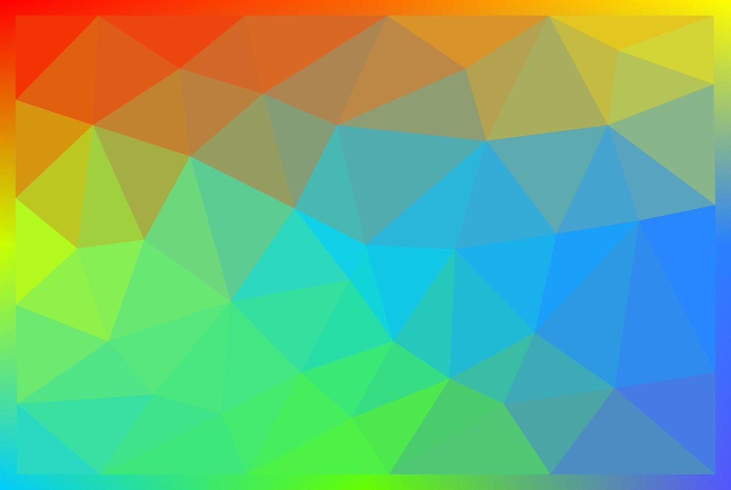 el fondo de malla dominante es el color del arco iris. fondo de malla con triángulos de colores. vector