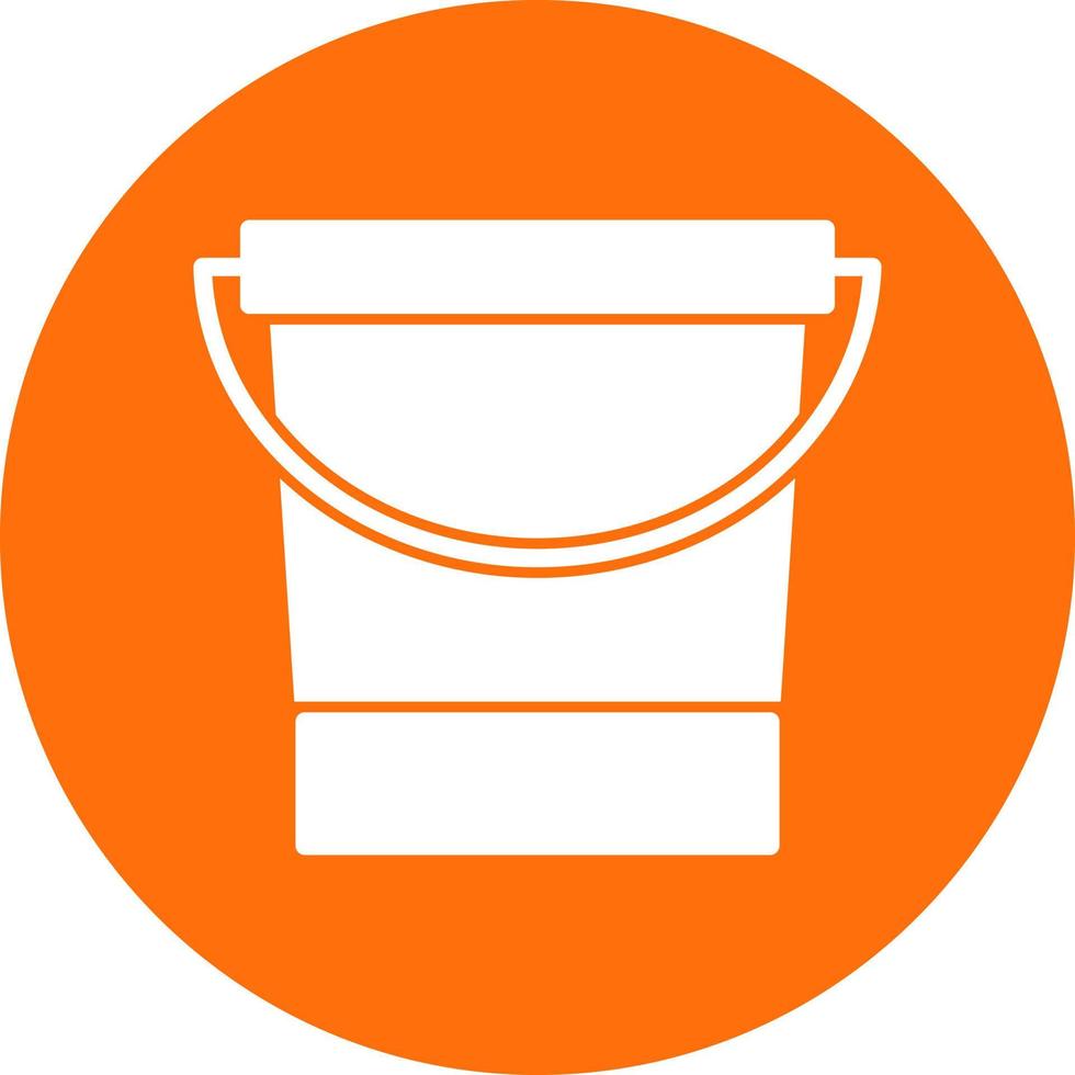 Water Bucket Vector Icon Design