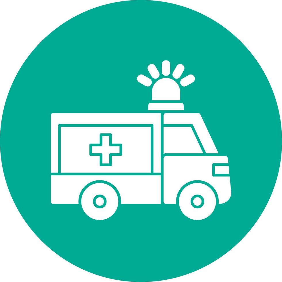 Ambulance Vector Icon Design