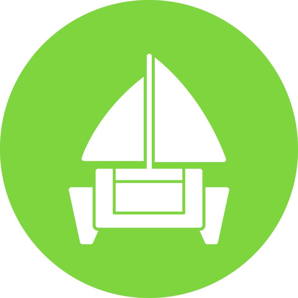 Catamaran Vector Icon Design