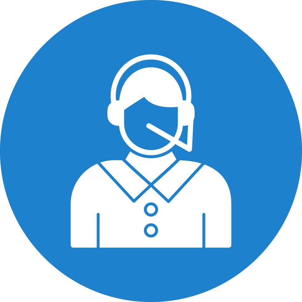Call Center Agent Vector Icon Design