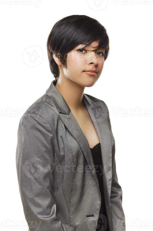 Pretty Mixed Race Young Adult Woman photo