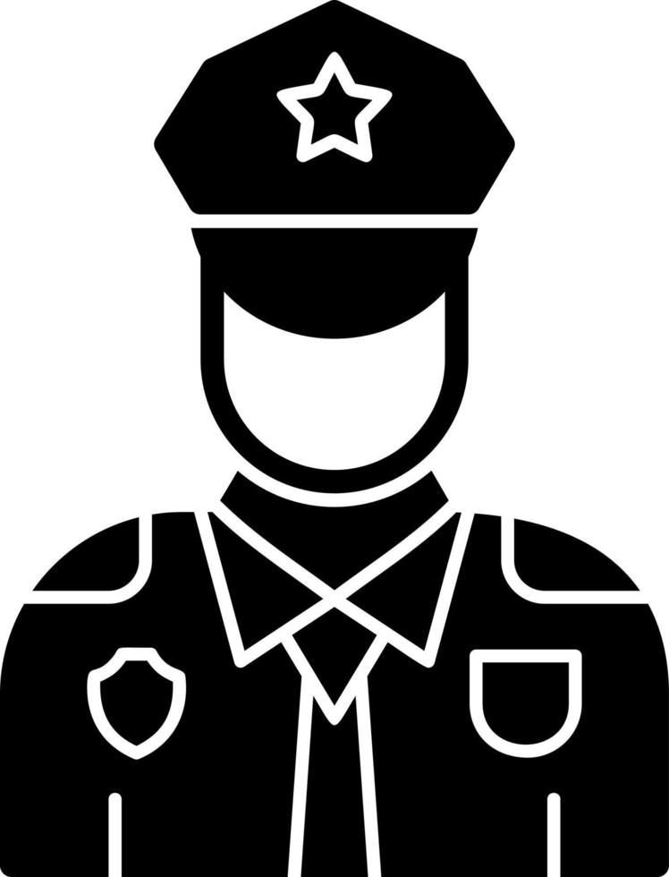 diseño de icono de vector de oficial de policía