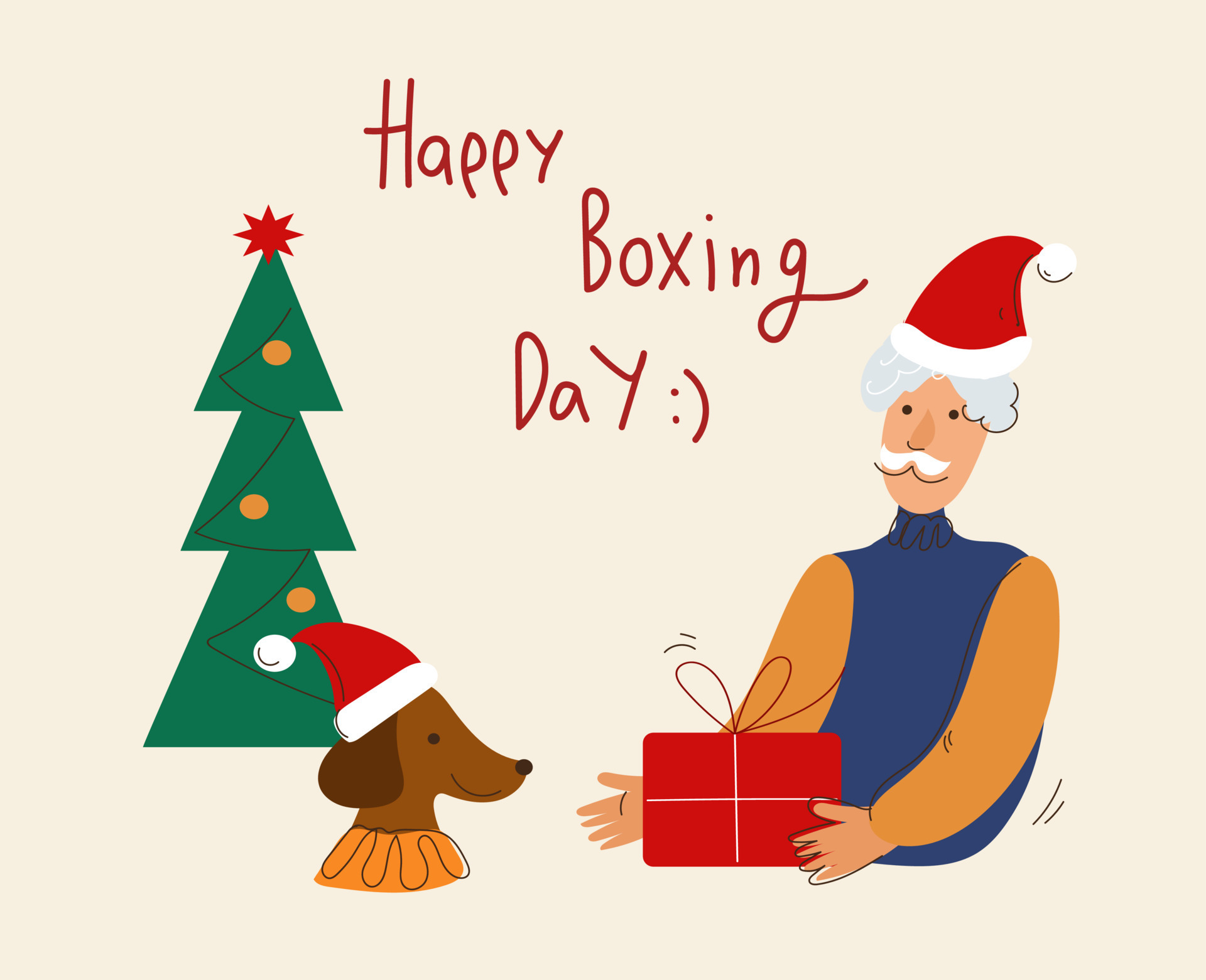 Xmas eve. Boxing day. Christmas gifts. New year celebration, concept