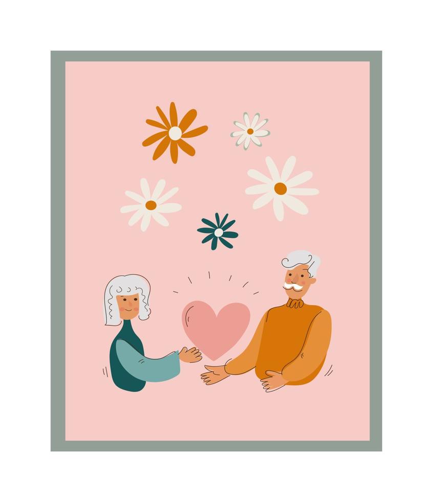 Valentines day, modern flat doodle vector illustration