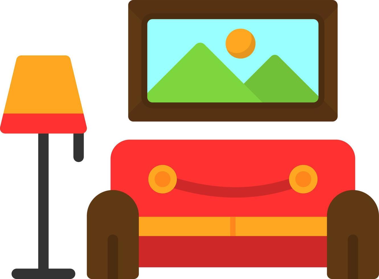 Living Room Vector Icon Design