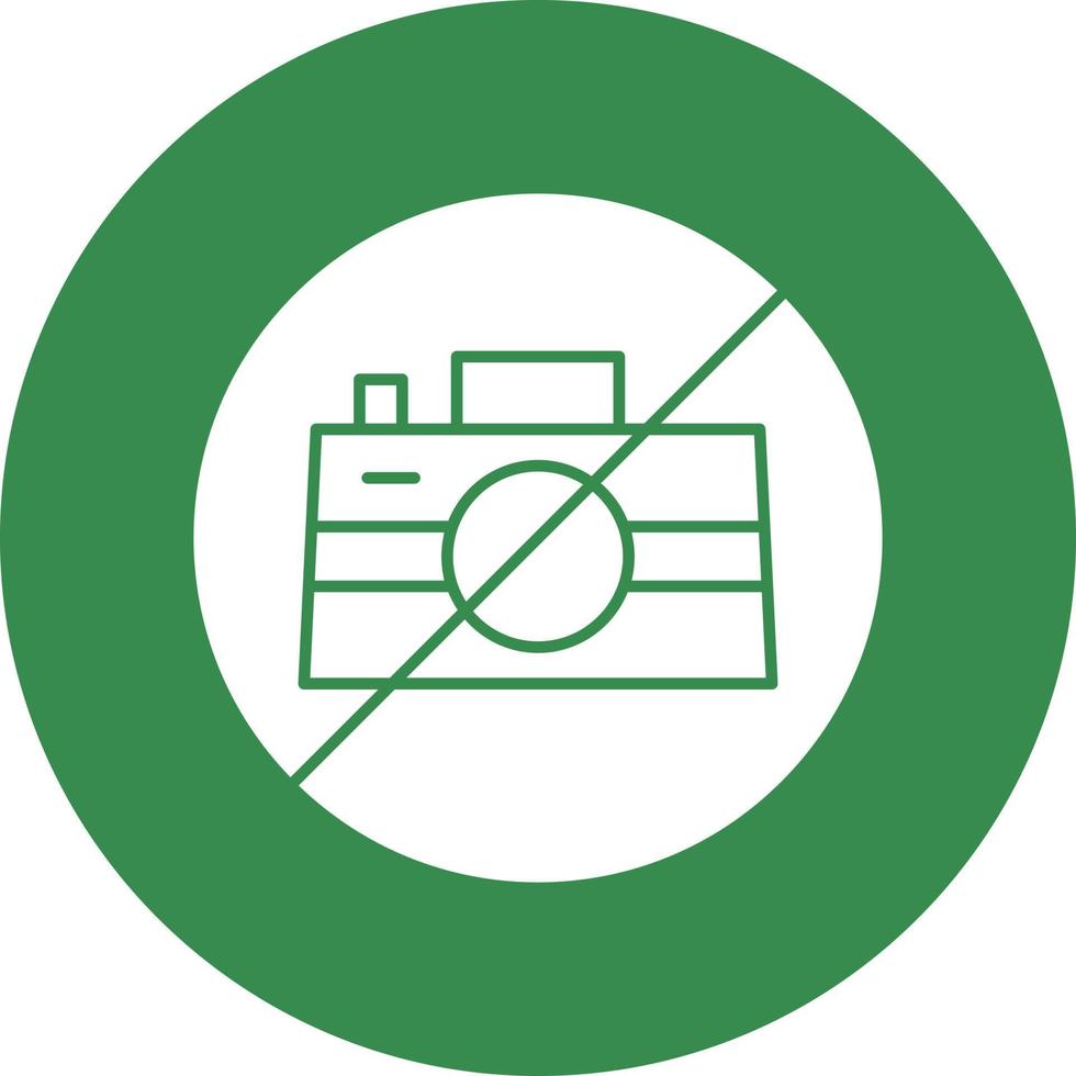 No Camera Vector Icon Design