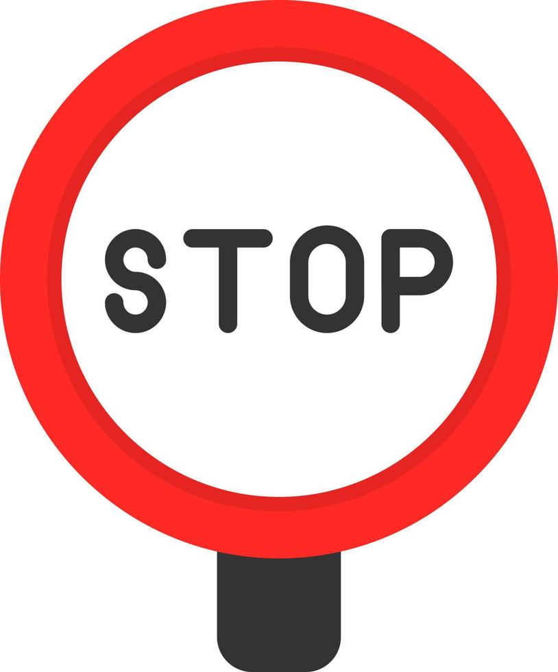 Stop Sign Vector Icon Design