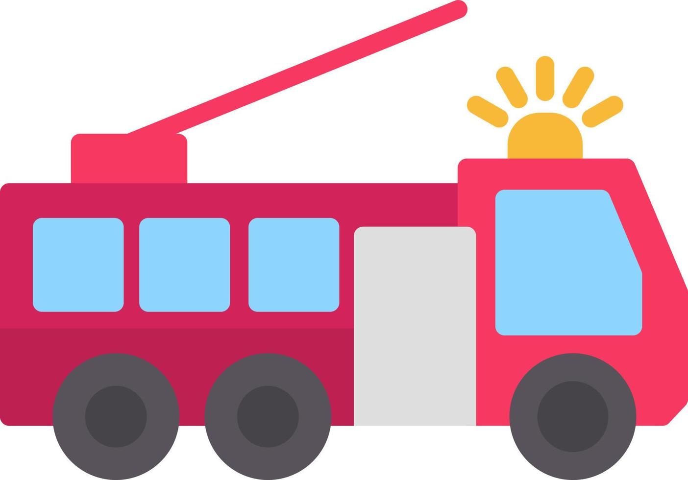 Fire Truck Vector Icon Design