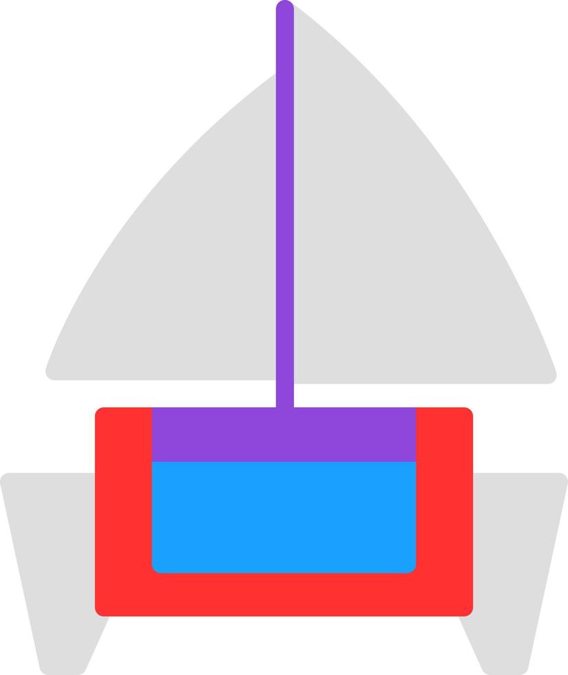 diseño de icono de vector de catamarán