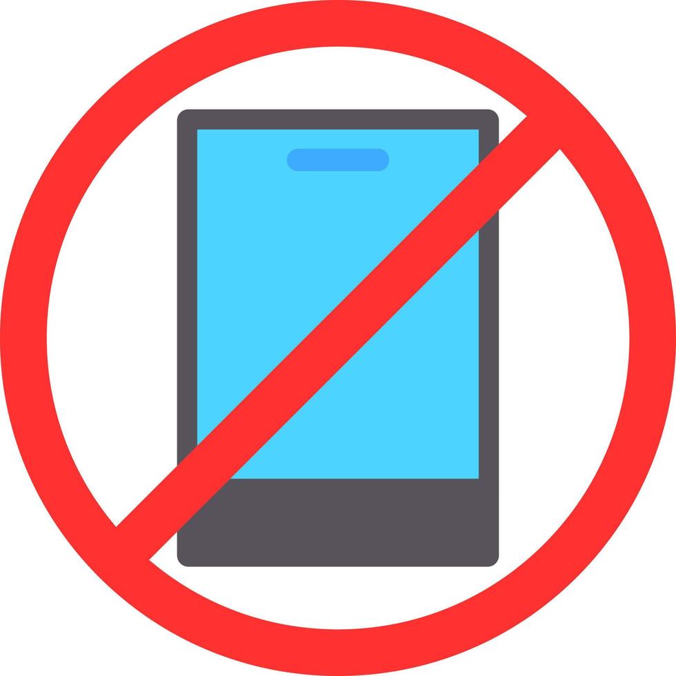 No Phone Vector Icon Design