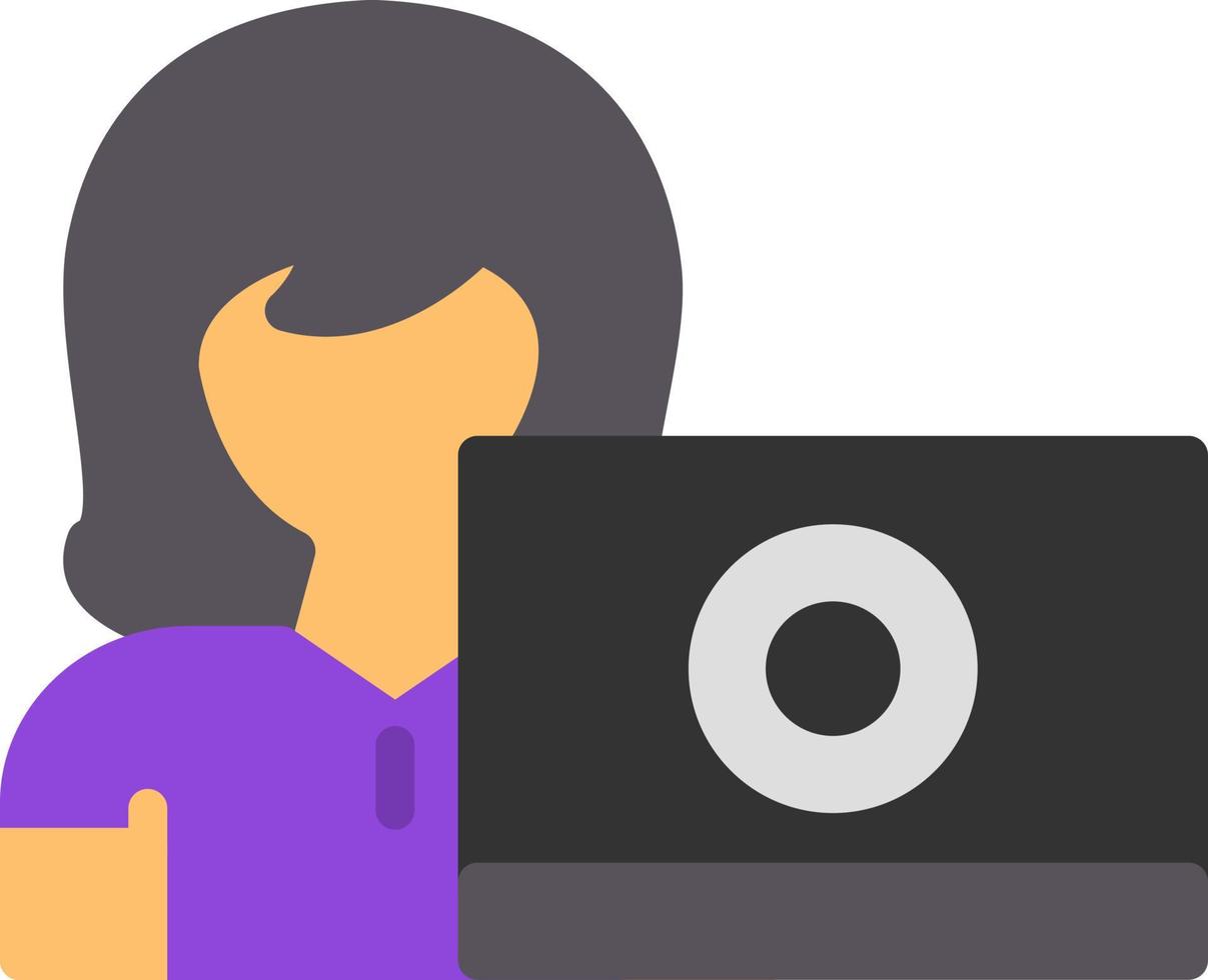 Girl Vector Icon Design